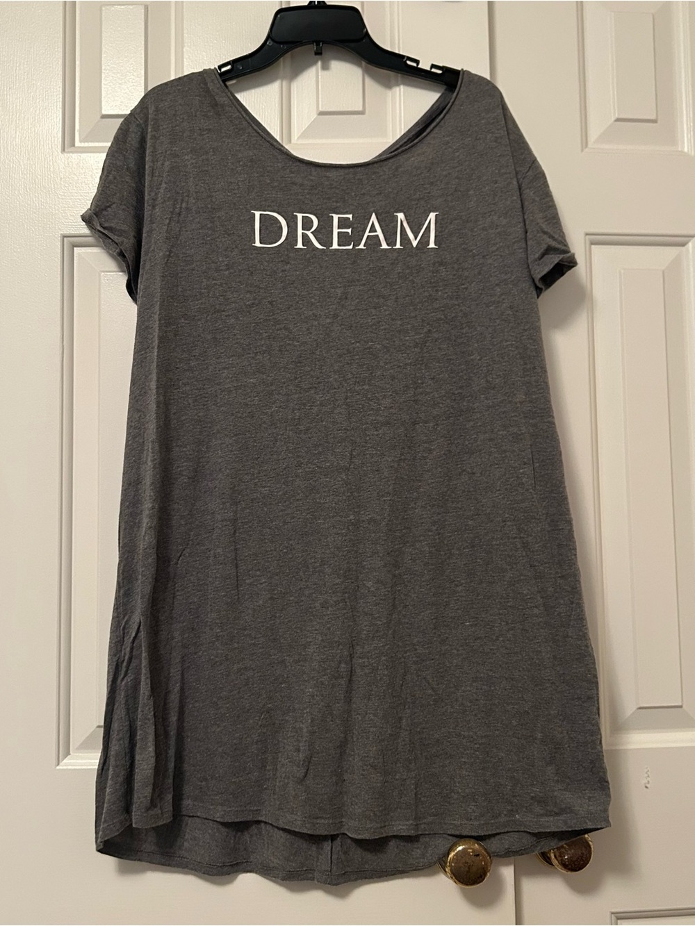 Victoria's Secret Dream Graphic Short Sleeve Cross Back Sleep Shirt Sz XL